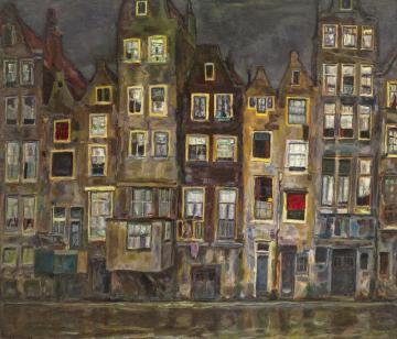 Houses At The Oudezijds Achterburgwal In Amsterdam Artwork by Jan Sluyters
