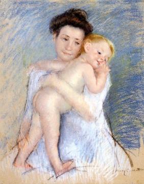 Maternal Tenderness Artwork by Mary Cassatt