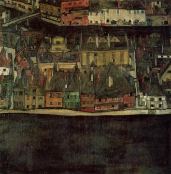 The Small City II Artwork by Egon Schiele