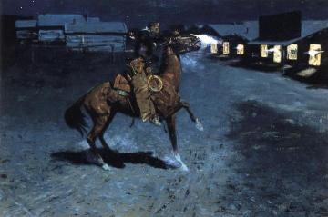 An Arguement with the Town Marshall Artwork by Frederic Remington