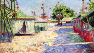 The Festival at Asnières Artwork by Paul Signac