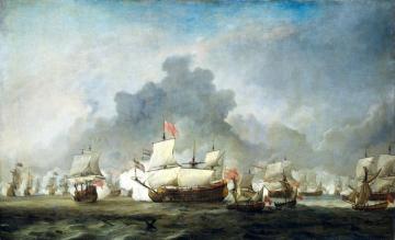 The Battle Of Solebay, 7 June 1672 Artwork by Willem van de Velde the Younger