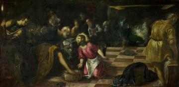 Christ Washing The Feet Of The Disciples Artwork by Tintoretto Jacopo