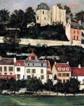 Village Artwork by Maurice Utrillo