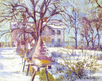 Behives in the Snow, Sweden Artwork by William Ratcliffe