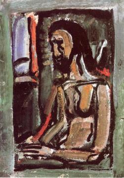 Seated Christ Artwork by Georges Rouault