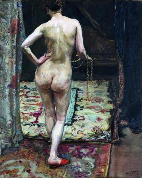 Female Nude From The Back Artwork by Max Slevogt