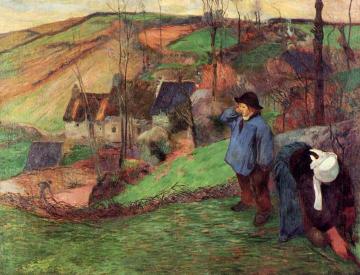 Little Breton Shepherd Artwork by Paul Gauguin