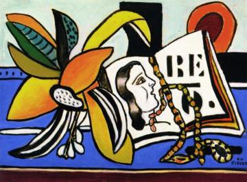 A Flower and a Figure Artwork by Fernand Léger