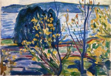 Fjord Landscape Artwork by Edvard Munch