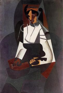 Woman With A Mandolin (after Corot) Artwork by Juan Gris