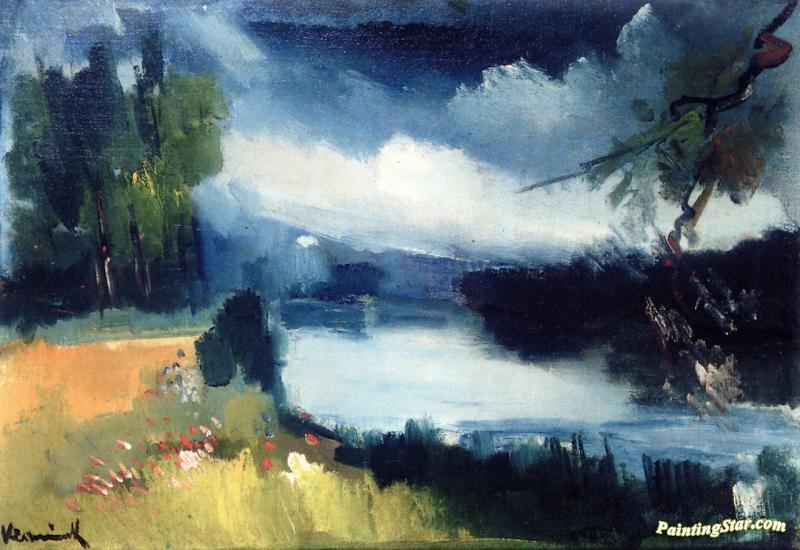 Landscape At Bougival Artwork by Maurice De Vlaminck