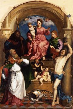 Enthroned Madonna With Child And Saints Artwork by Paris Bordone