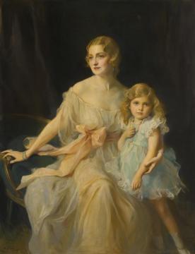 Mrs. Claude Leigh And Miss Virginia Leigh Artwork by Philip Alexius de Laszlo