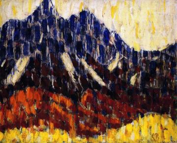 Mountains with Larch Forest Artwork by Christian Rohlfs
