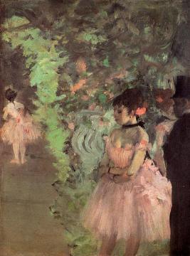 Dancers Backstage Artwork by Edgar Degas