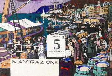 Study For A Ship Poster Artwork by Wassily Kandinsky