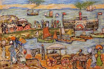 Quai, Dinard Artwork by Maurice Prendergast