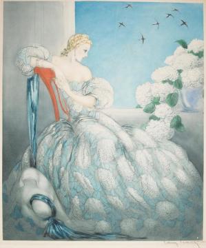Symphony In Blue Artwork by Louis Icart