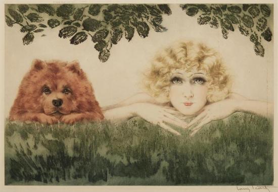 Two Beauties Artwork by Louis Icart