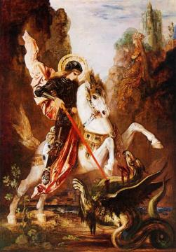 Saint George And The Dragon Artwork by Gustave Moreau
