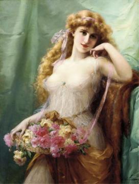 Basket Of Roses Artwork by Emile Vernon