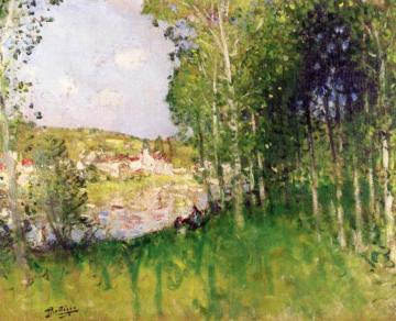 By the River Artwork by Pierre Eugène Montézin