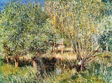Willows on the Banks of the Orvanne Artwork by Alfred Sisley