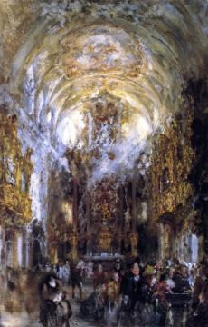 View Of The Collegiate Church 'unser Lieben Frau Zur Alten Kapelle' In Regensburg Artwork by Adolph von Menzel