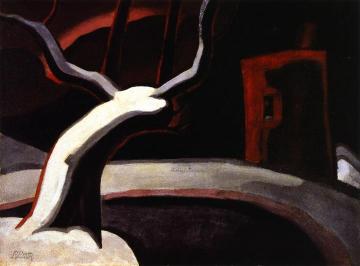 Winter Night, New Jersey Artwork by Oscar Bluemner