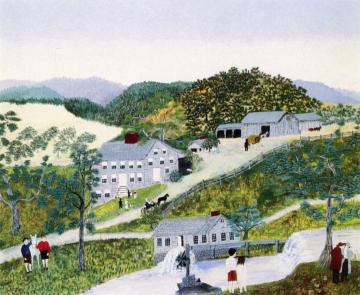 The Haunted House Artwork by Anna Mary Robertson Grandma Moses