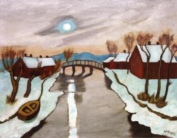 Winter Morning Artwork by Hermann Max Pechstein