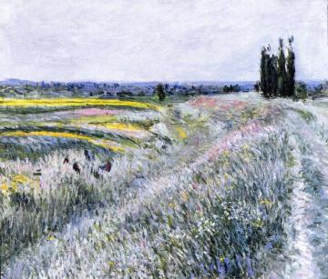 The Plain at Gennevilliers, Group of Poplars Artwork by Gustave Caillebotte