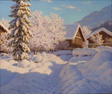 Janvier Chamonix, Haute Savoie Artwork by Ivan Fedorovich Choultse