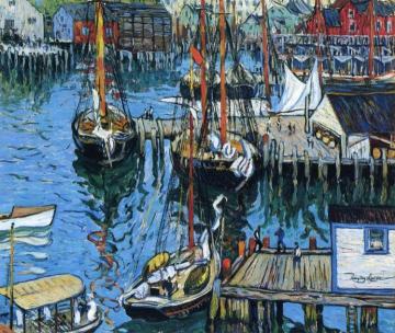 Fishing Port at Gloucester Artwork by Richard Haley Lever