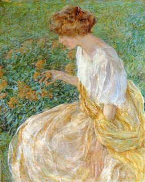 The Yellow Flower Artwork by Robert Lewis Reid