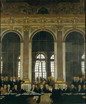 The Signing of Peace in the Hall of Mirrors, Versailles Artwork by Sir William Orpen
