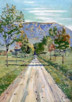 The Evordes Road Artwork by Ferdinand Hodler