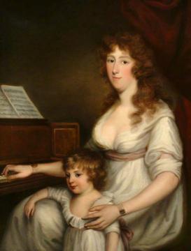 Portrait Of A Lady With Her Child Artwork by John Russell