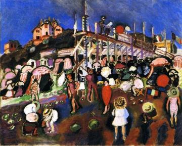 The Beach at Sainte-Adresse Artwork by Raoul Dufy