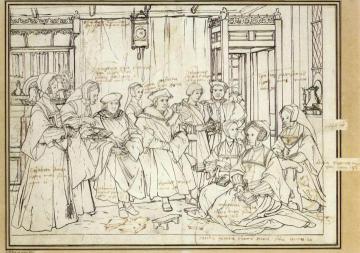 Study for the Family Portrait of Sir Thomas More Artwork by Hans Holbein the Younger
