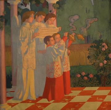 Décoration De La Chapelle Du Collège Sainte-croix Du Vésinet Artwork by Maurice Denis