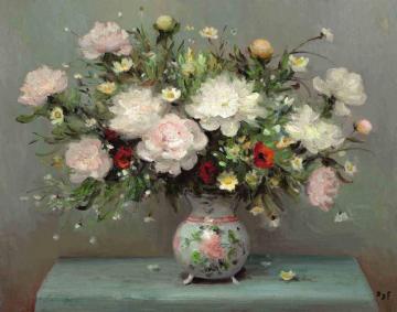 Peonies Artwork by Marcel Dyf