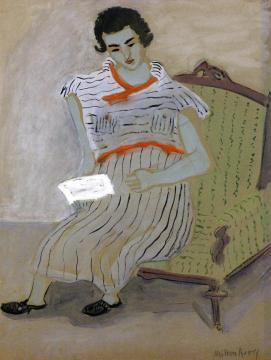 Girl Writing Artwork by Milton Avery
