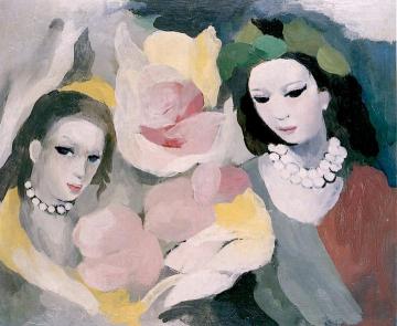 Two Girls Artwork by Marie Laurencin