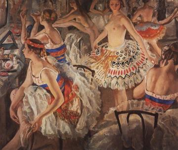 Ballet Dressing Room Artwork by Zinaida Serebriakova