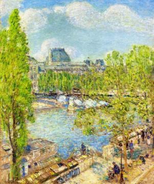 April, Quai Voltaire, Paris Artwork by Frederick Childe Hassam