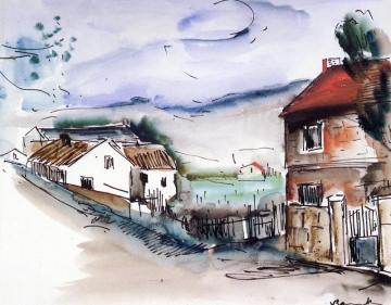 Village Artwork by Maurice De Vlaminck