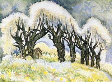 Landscape with Trees Artwork by Charles Burchfield