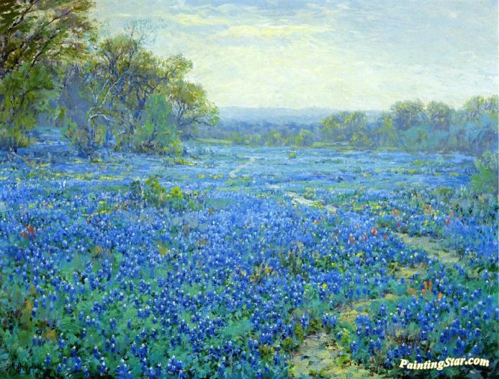 Bluebonnet Scene Artwork by Julian Onderdonk